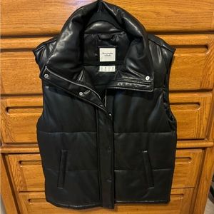 Abercrombie vegan leather vest